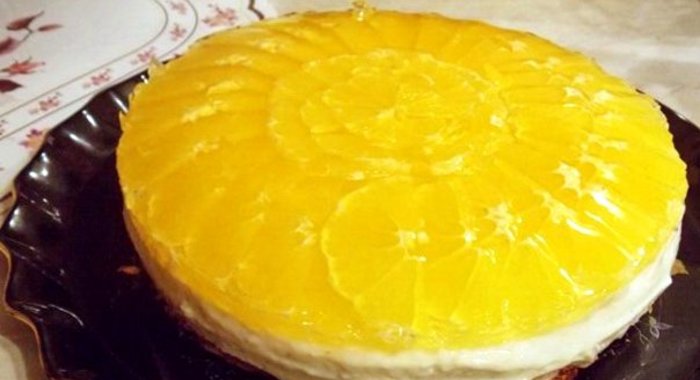 Апельсиновое желе для торта