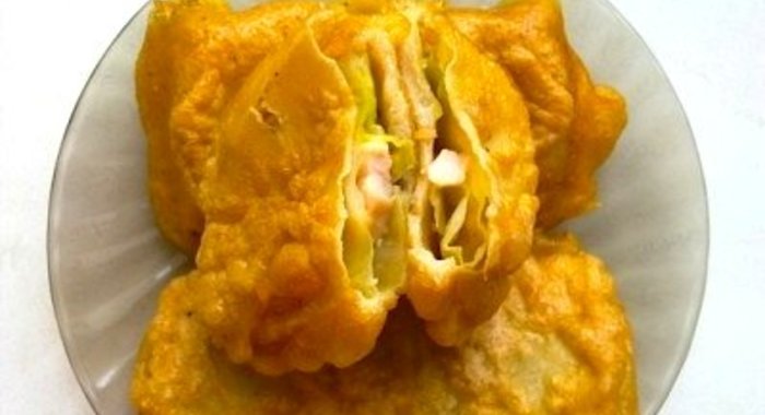 Капустные конвертики в кляре