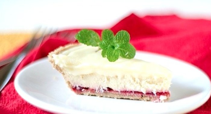 Творожный пирог с клюквой