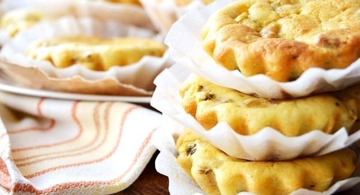 Творожно-банановые кексы с киви