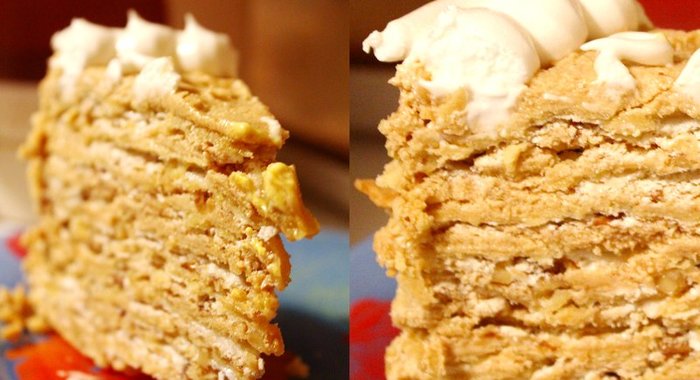 Торт с безе и орехами