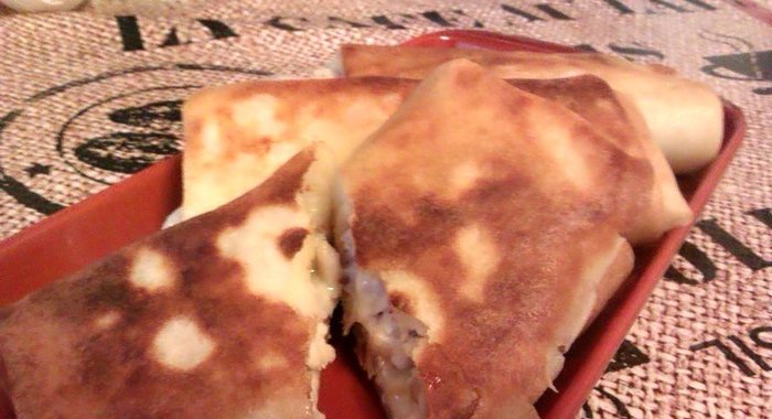 Блинчики с курицей и сыром