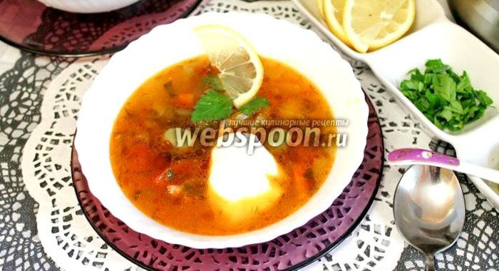 Солянка с курицей