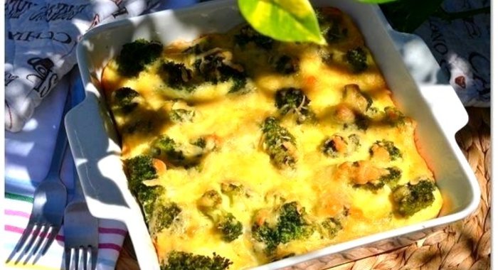 Запеканка с брокколи