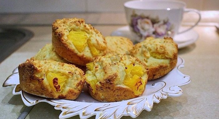 Кексы творожные с апельсином