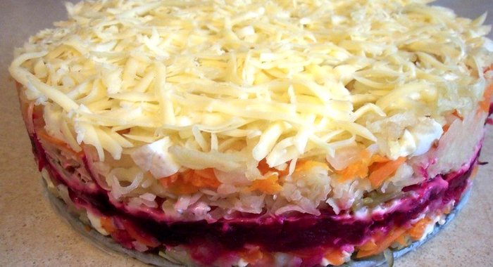 Закусочный овощной торт