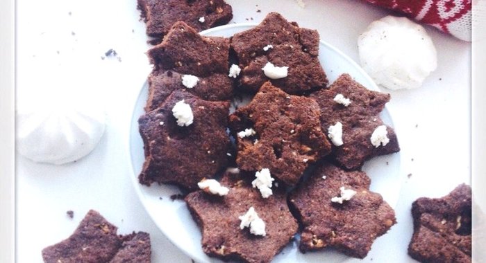 Шоколадное печенье с зефиром