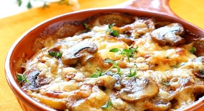 Запеканка с шампиньонами