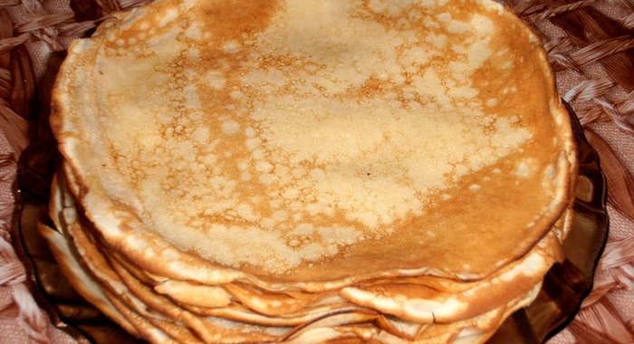 Блины на молоке с разрыхлителем