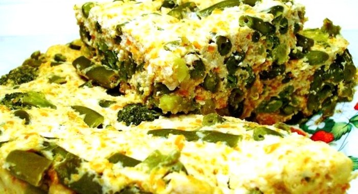 Запеканка с мясом в мультиварке