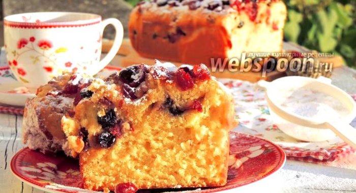 Клюквенно-кокосовый кекс