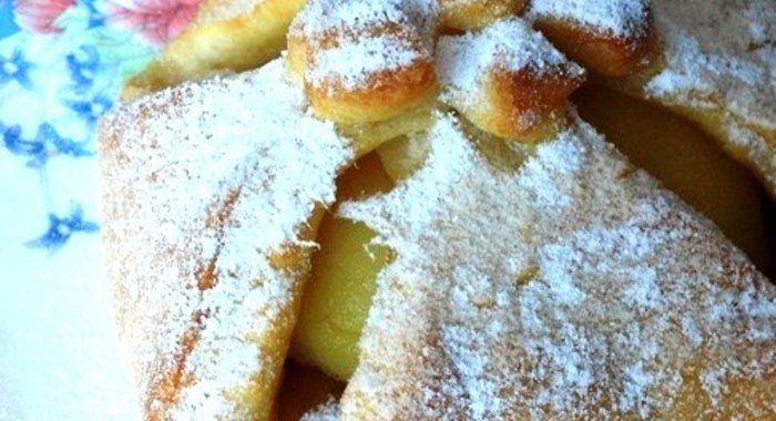 Творожное тесто с яблоками