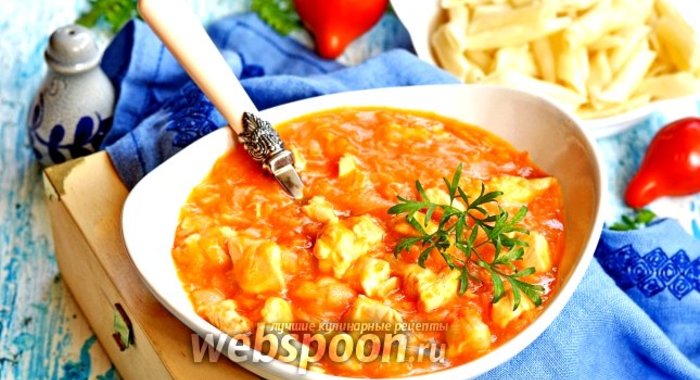 Гуляш из курицы в мультиварке