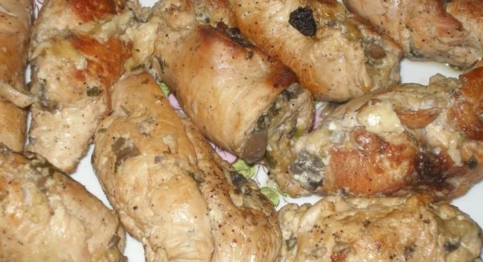 Рулетики из индейки с начинкой