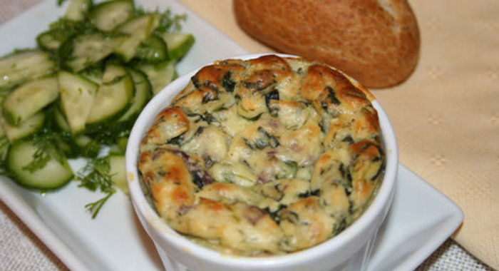 Запеканка из шпината с сыром фета