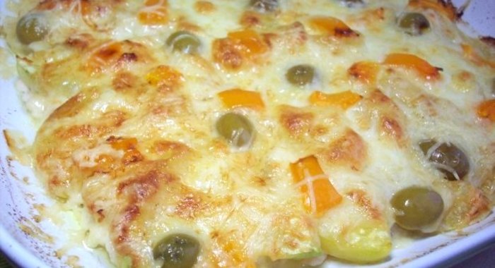 Запеканка с курицей и овощами