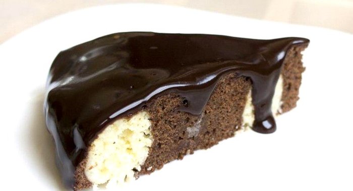 Шоколадно-творожный пирог