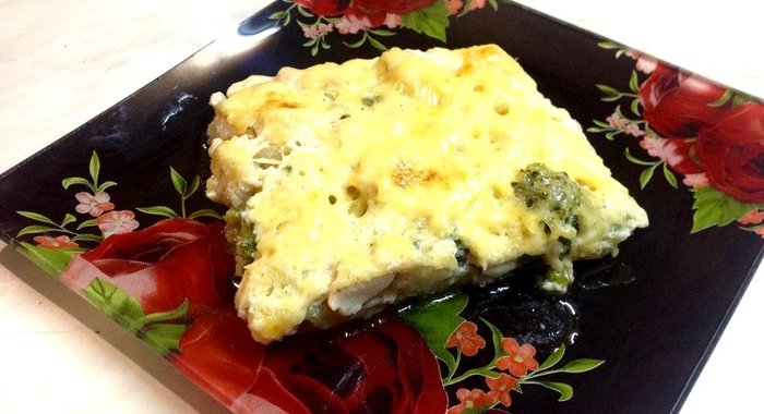 Запеканка с цветной капустой и брокколи