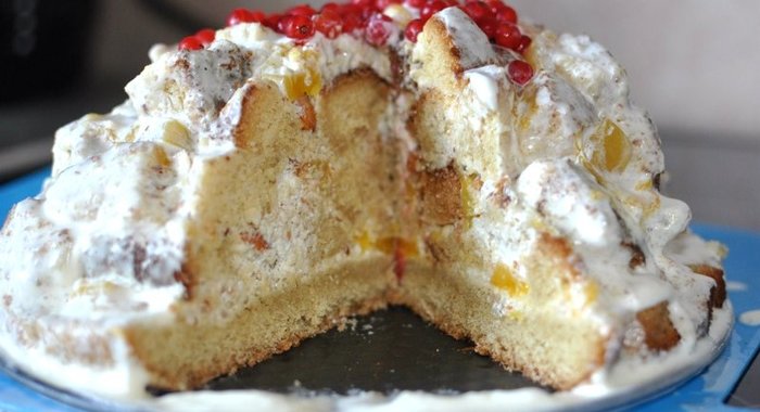 Торт «Панчо» с миндалем и ананасами