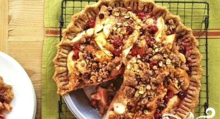 Яблочно-клюквенный пирог