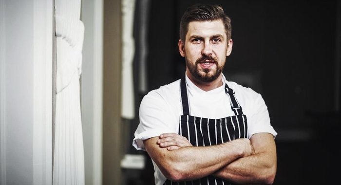 Сельдерейные блины с уткой конфи от Артема Лосева