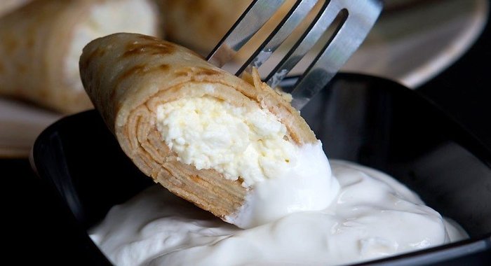 Блинчики с творогом