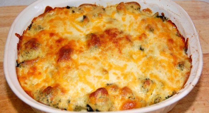 Запеканка с брокколи