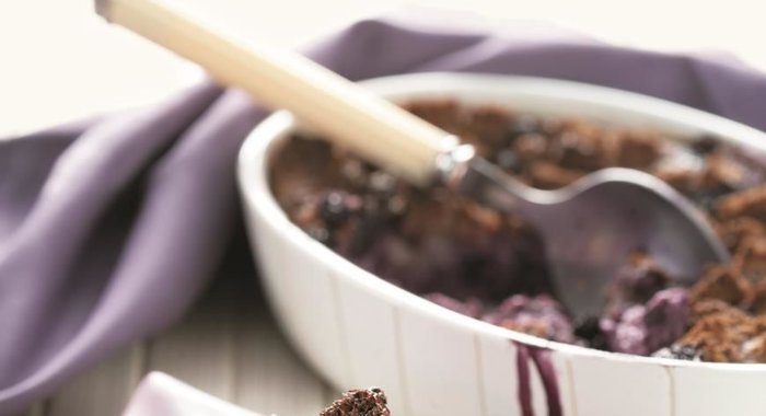 Хлебная запеканка с черникой