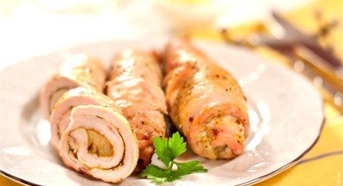 Рулеты из индейки с бананами