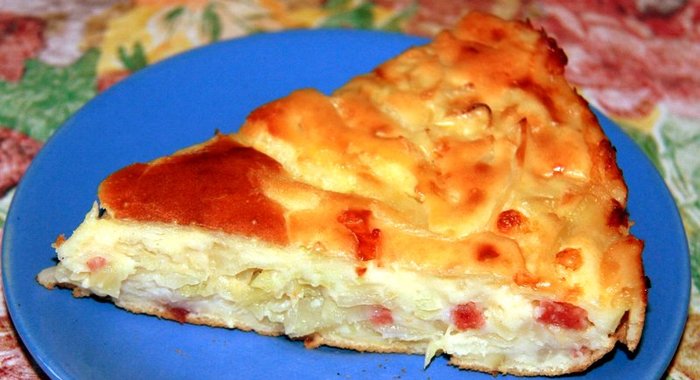 Быстрый капустный пирог на кефире