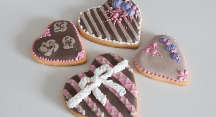 Ароматное печенье Валентинки