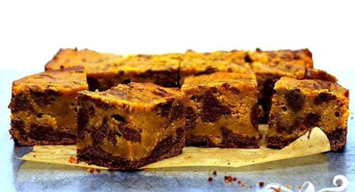 Тыквенно-шоколадные пирожные