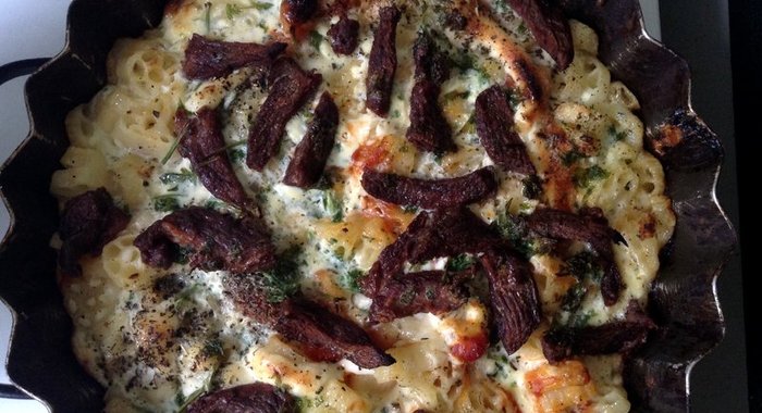 Запеканка с макаронами и говядиной