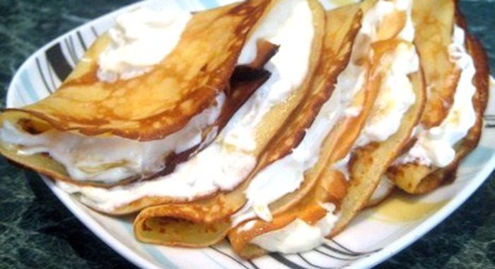 Диетические блины с творогом