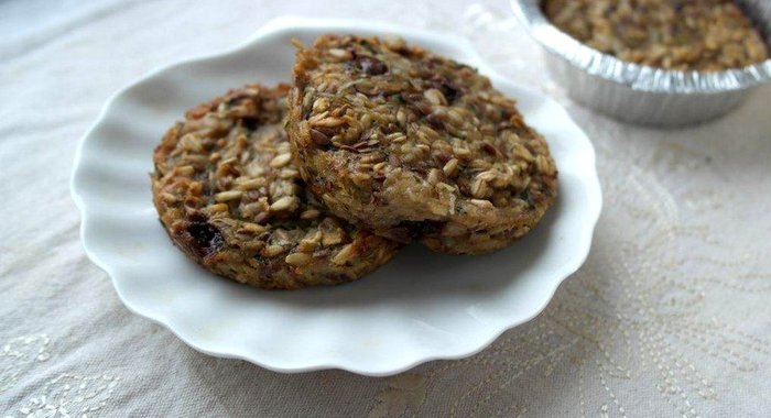 Овсяные кексы с бананом и цукини