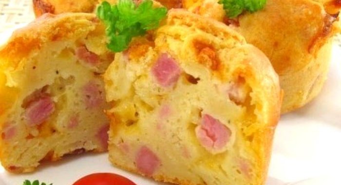 Маффины с сыром и ветчиной