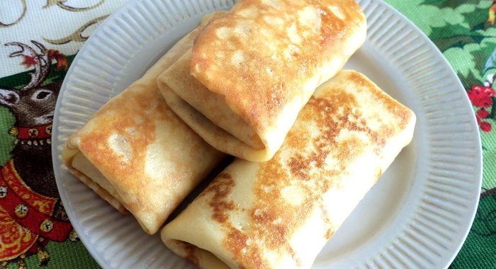 Блинчики фаршированные творогом