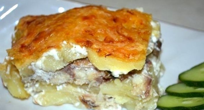 Запеканка из скумбрии