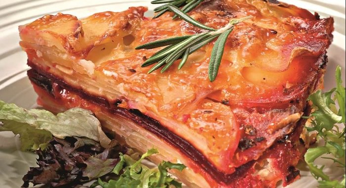Запеканка из картофеля и свеклы