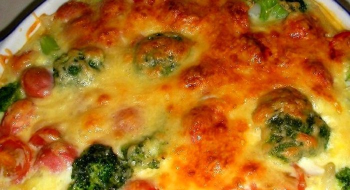 Запеканка с брокколи в мультиварке