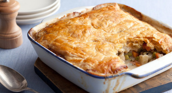 Пирог с курицей и овощами