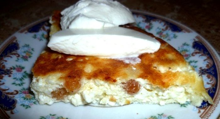 Запеканка из творога в мультиварке Панасоник