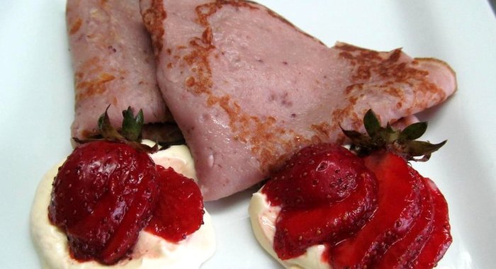 Клубничные блинчики