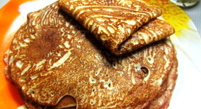 Блины заварные на кефире