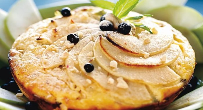 Яблочная запеканка с кешью