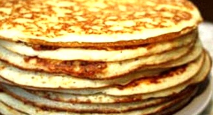 Толстые блины на кефире