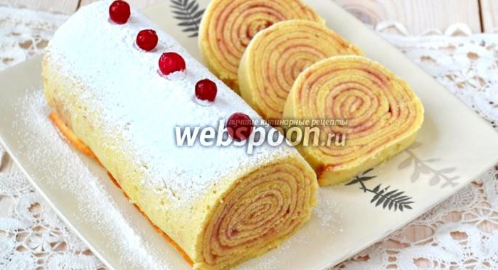 Рулет с повидлом из гуавы