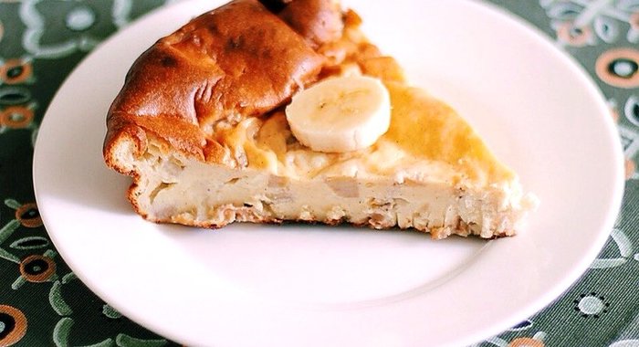 Творожная запеканка с бананами