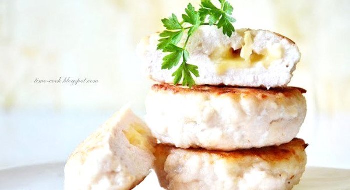 Куриные котлетки с сыром овсянкой