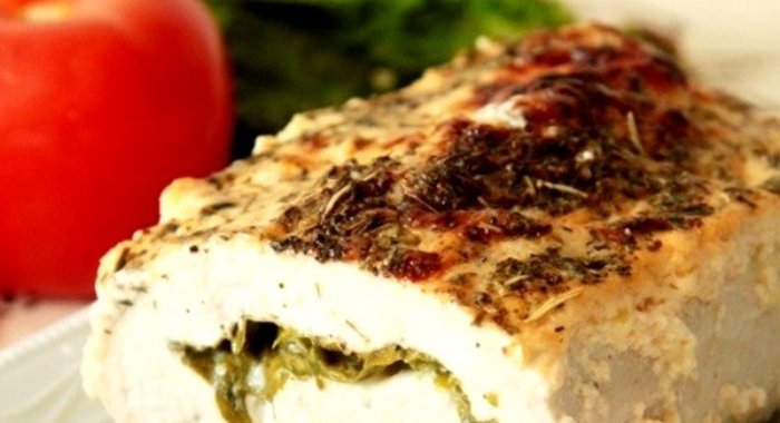 Рулет из индейки со шпинатом